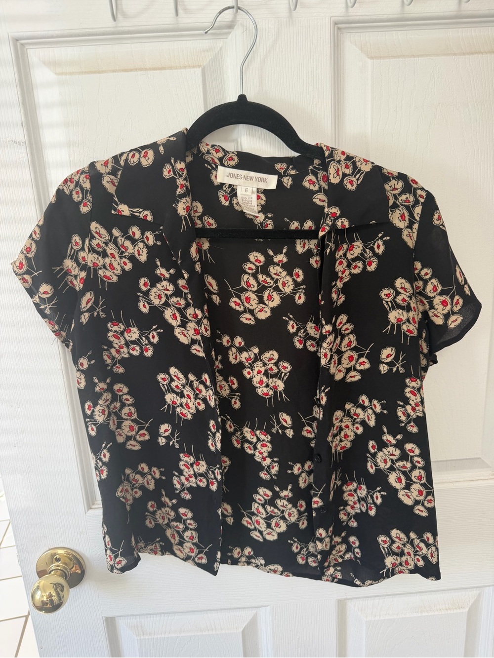 Vintage Silk Floral Blouse